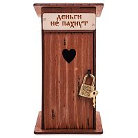 Туалет копилка 1 кабинка "Деньги не пахнут" окрашенная во Константиновске